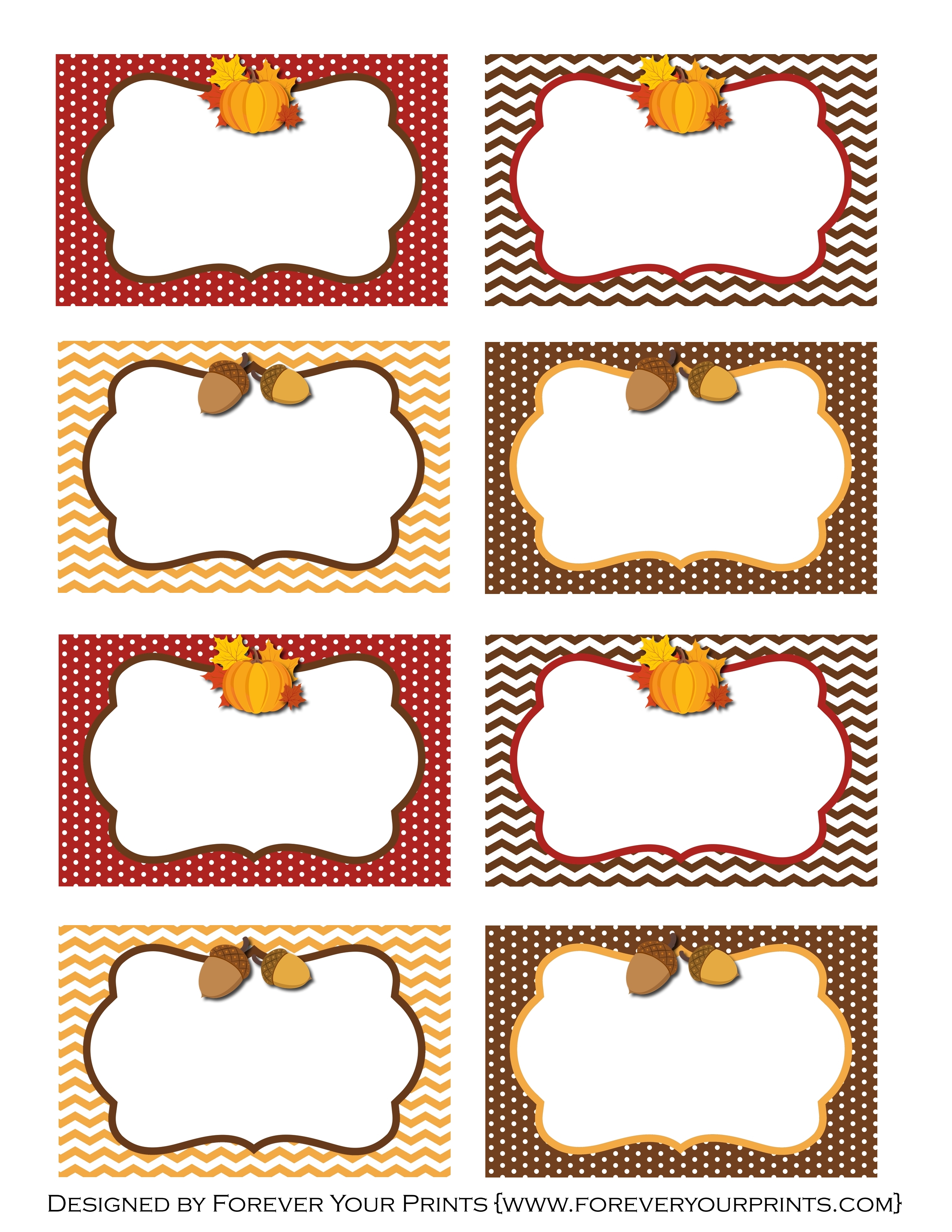 discover 12 fall name tags and free thanksgiving ideas